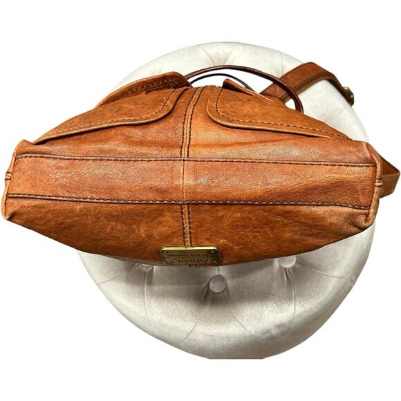 Vintage FOSSIL Crossbody Convertible Bag Purse Messenger Leather Key Zipper - Picture 5 of 16